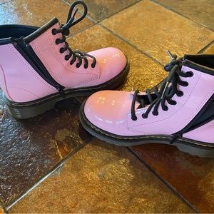 Kids Dr Martens pink boots size 1. Used, few scuff marks but in great shape!